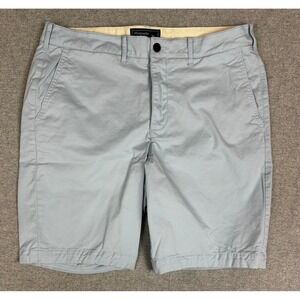 Abercrombie Fitch Chino Shorts Mens 34 Light Blue Stretch Flat Front